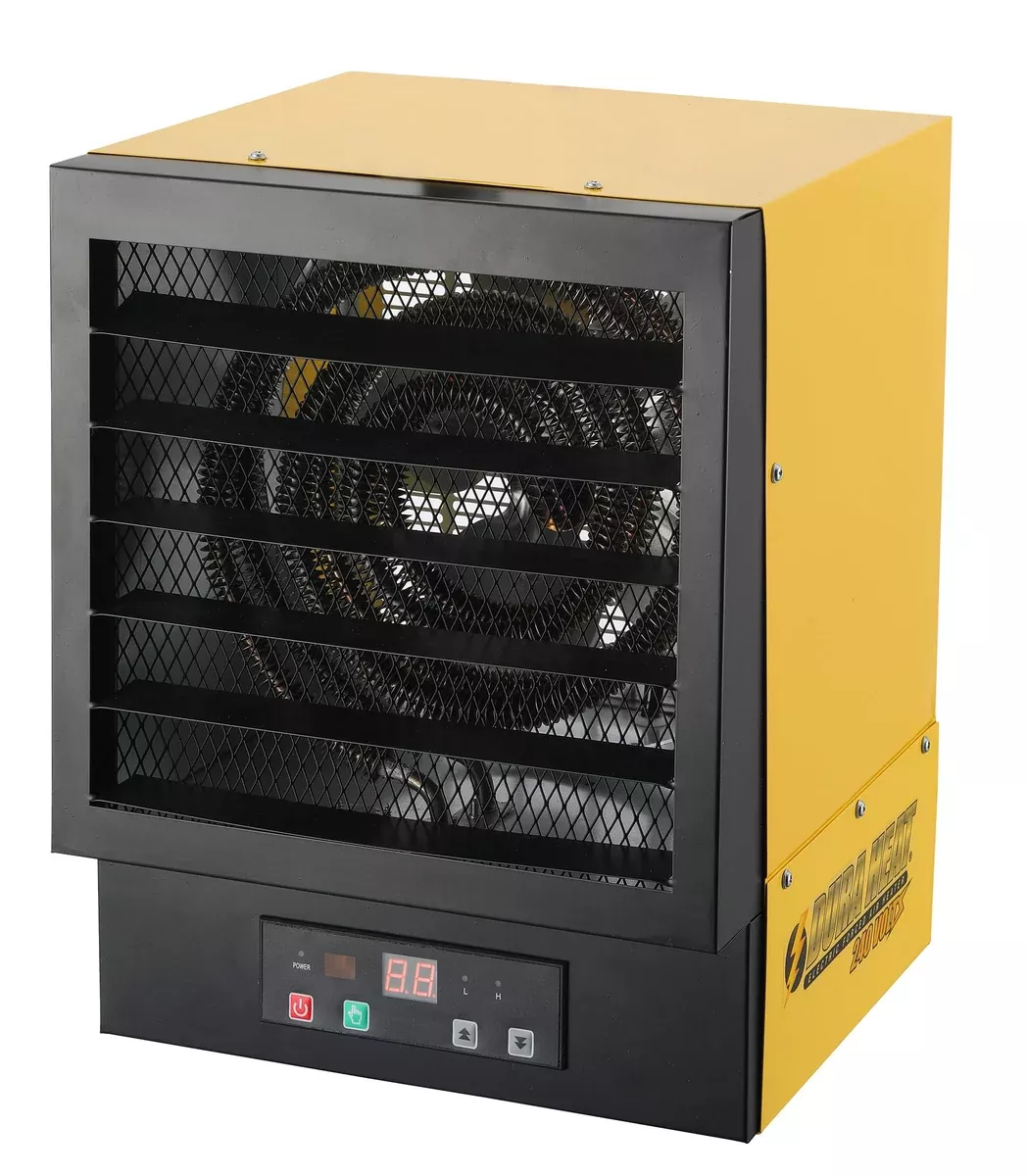 Dura Heat Hard-Wired Ceiling Mount Electric Garage Space Heater with Remote, 10,000 Watt, 240 Volt, ECO System, Overheat Protection, Ideal for Garage & Workshop